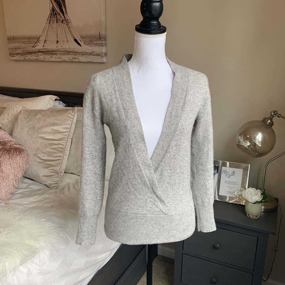 J Crew Wool Cashmere Open Front Sweater